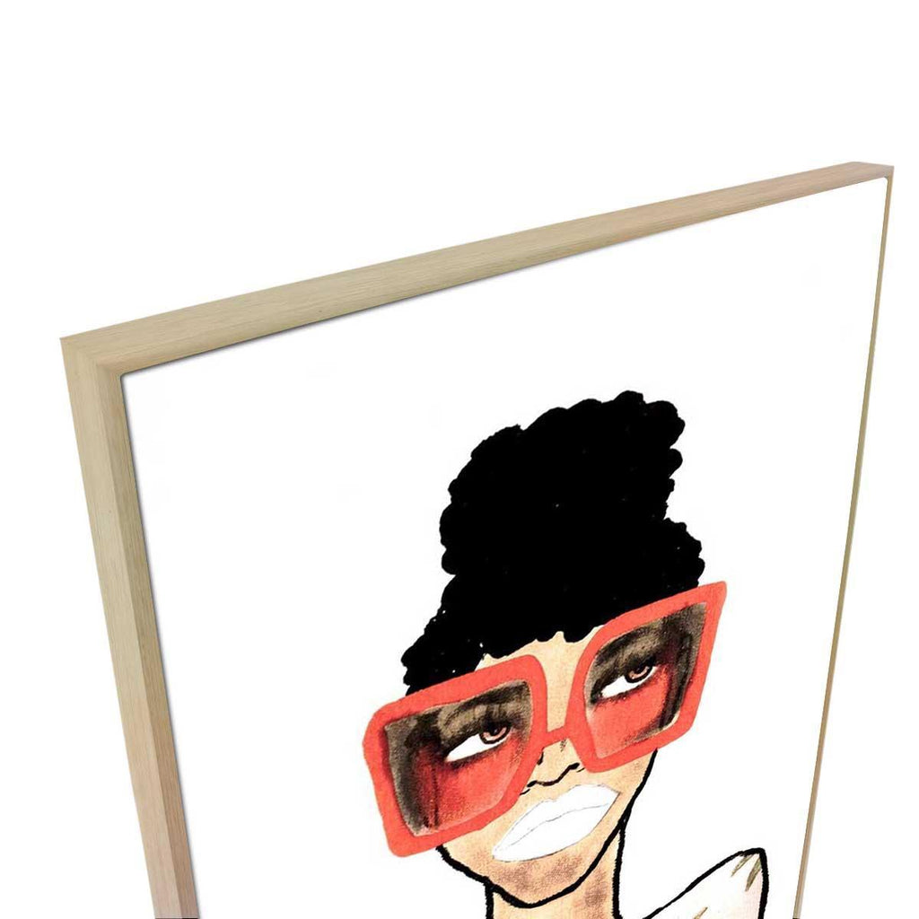 Posters, Prints, & Visual Artwork 50cm x 70cm / Yes-Natural Frame Miss Soleile Painting