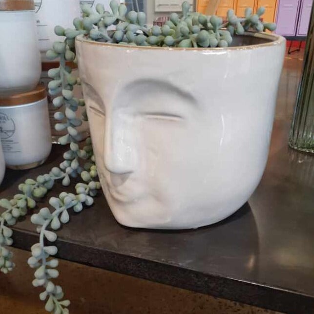 Pots & Planters Bloomingville Ignacia Flowerpot White Stoneware