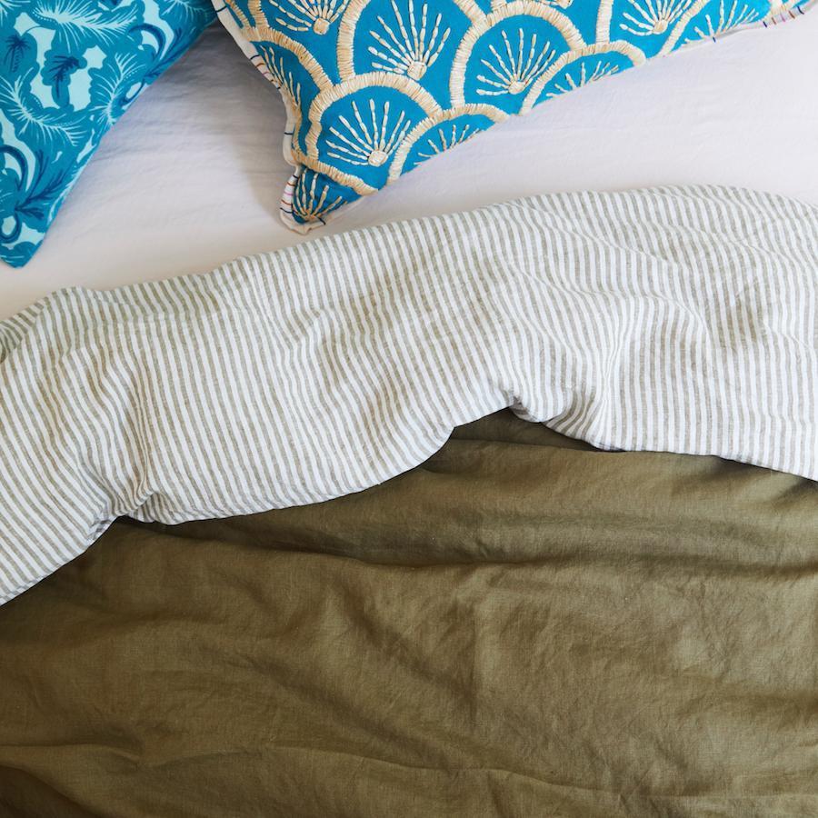 Quilts & Comforters Linen Quilt Cover Moss