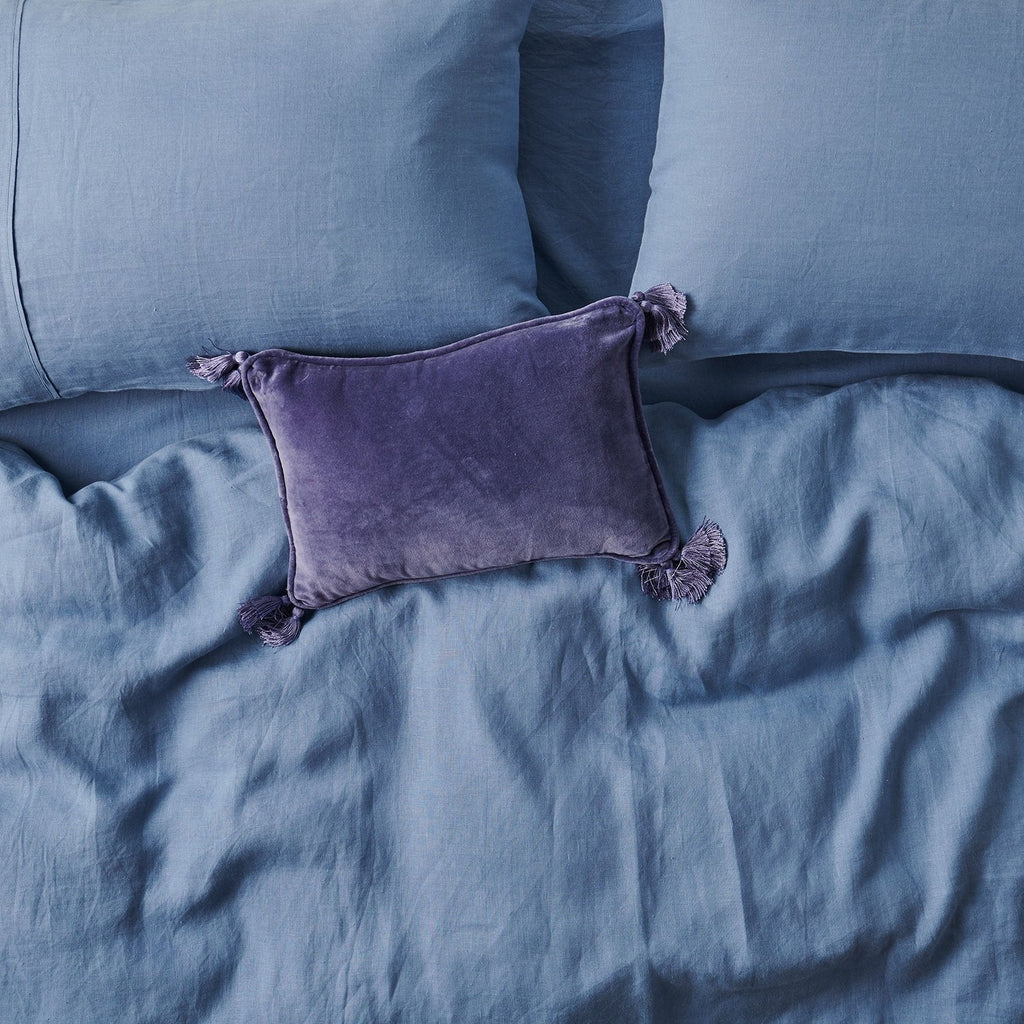 Quilts & Comforters Queen Washed Denim Linen Quilt Cover