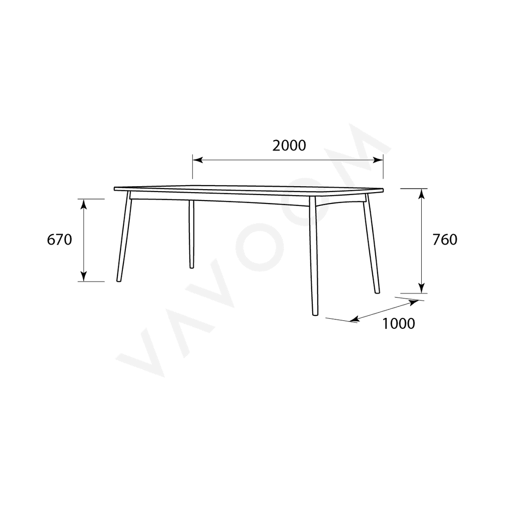 Shop By Room Twist Dining Table 200 - Black