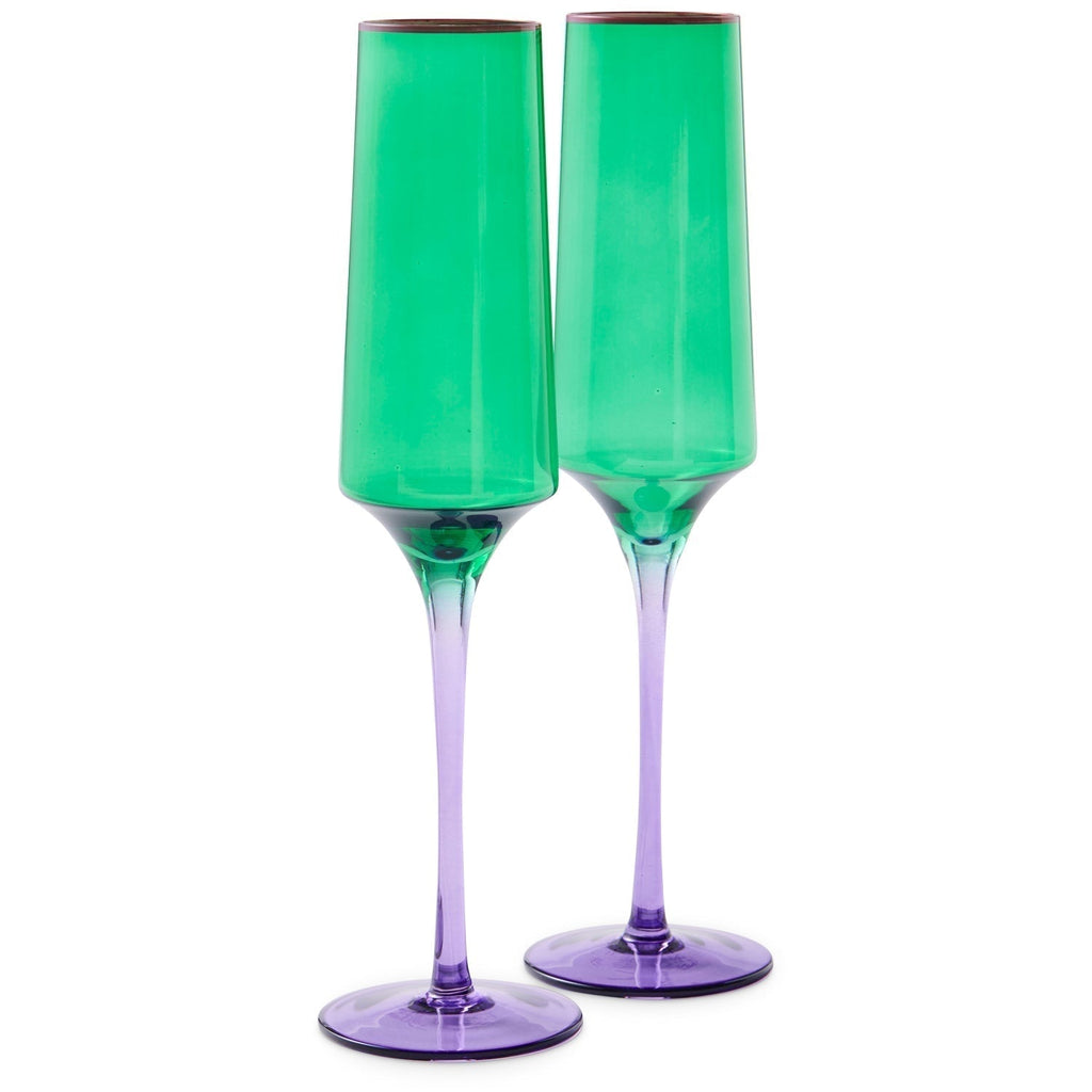 Stemware Jaded Champagne Glass Set Of 2