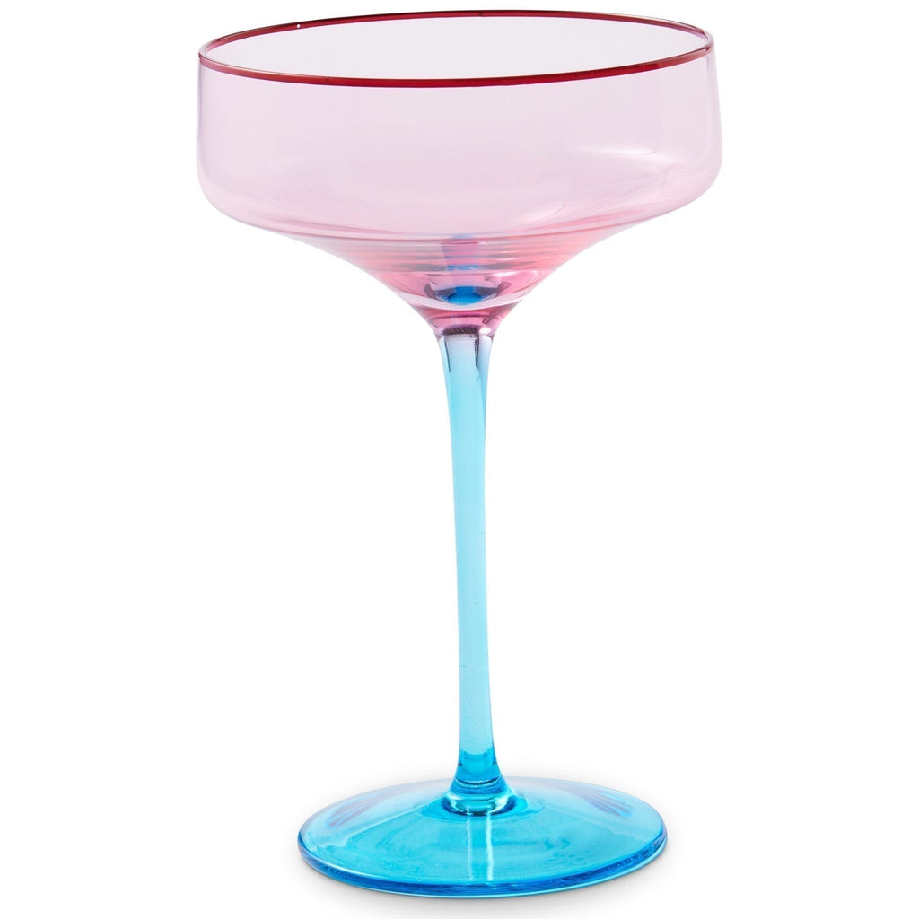Stemware Rose With A Twist Coupe Glass Set Of 2