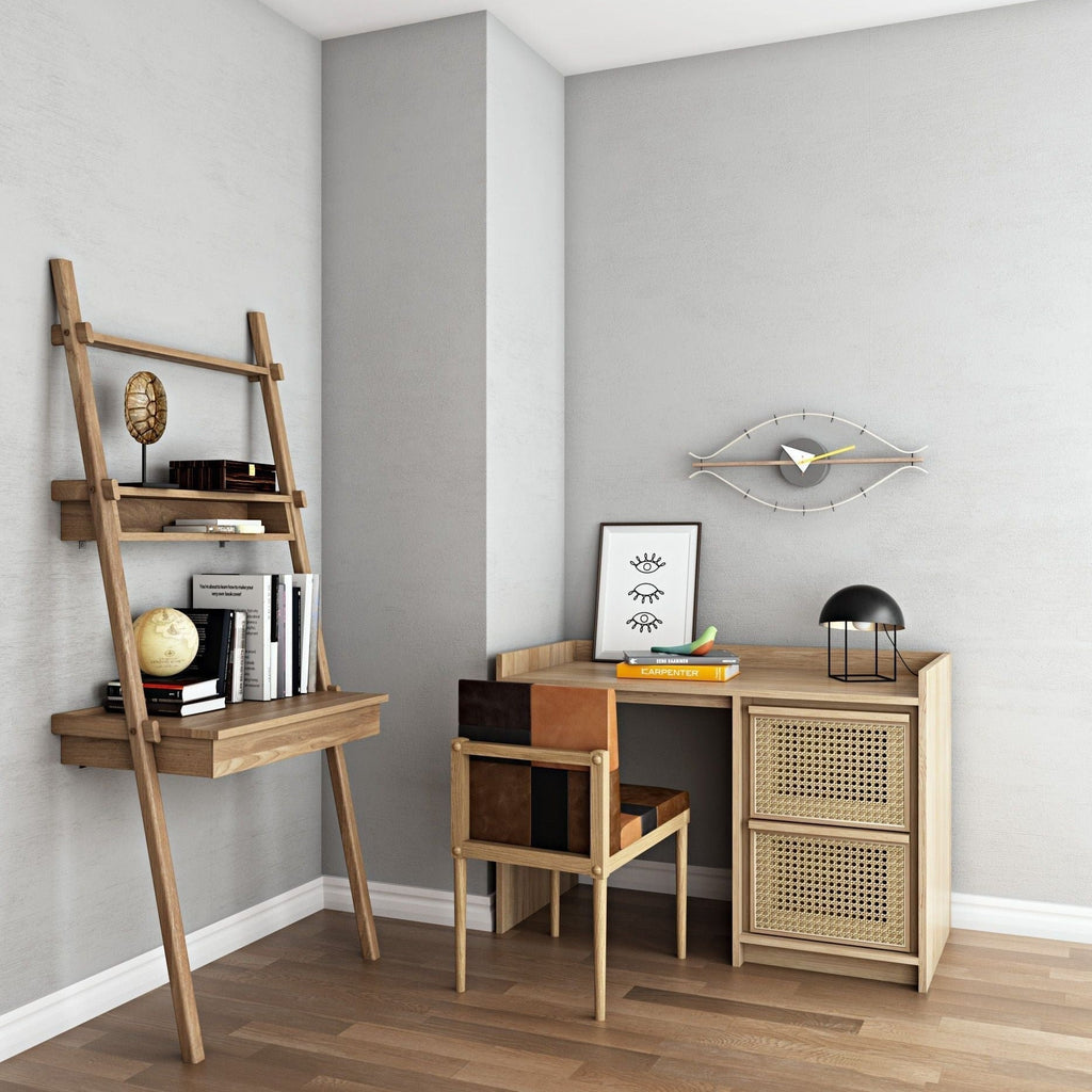 Simply City Ladder Oak With Drawer Desk And Niche