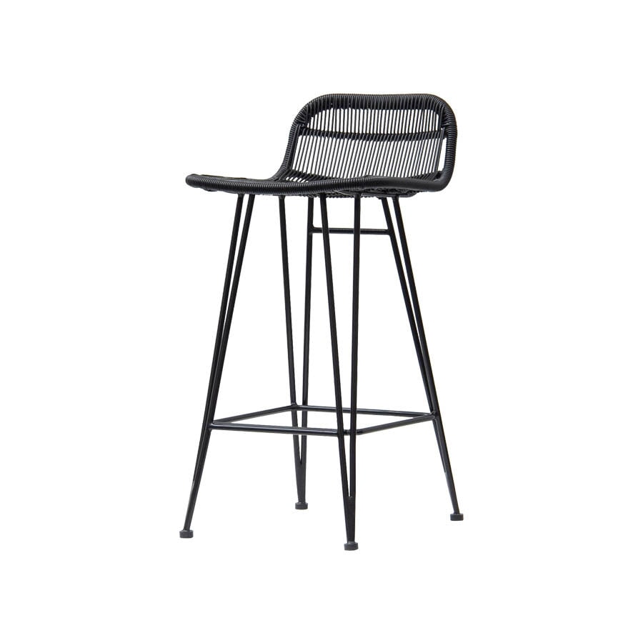 Table & Bar Stools Black Frame Carbo Indoor Outdoor Kitchen Stool