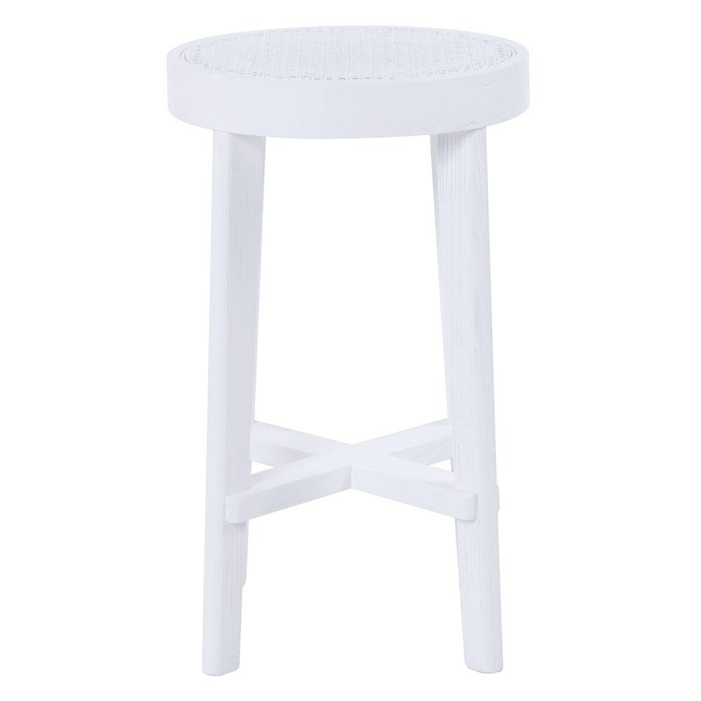 Table & Bar Stools White Connor Rattan Kitchen Stool