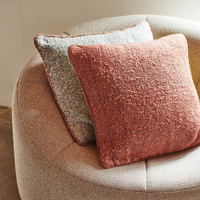 Throw Pillows Coconut Ice Square Boucle Cushion