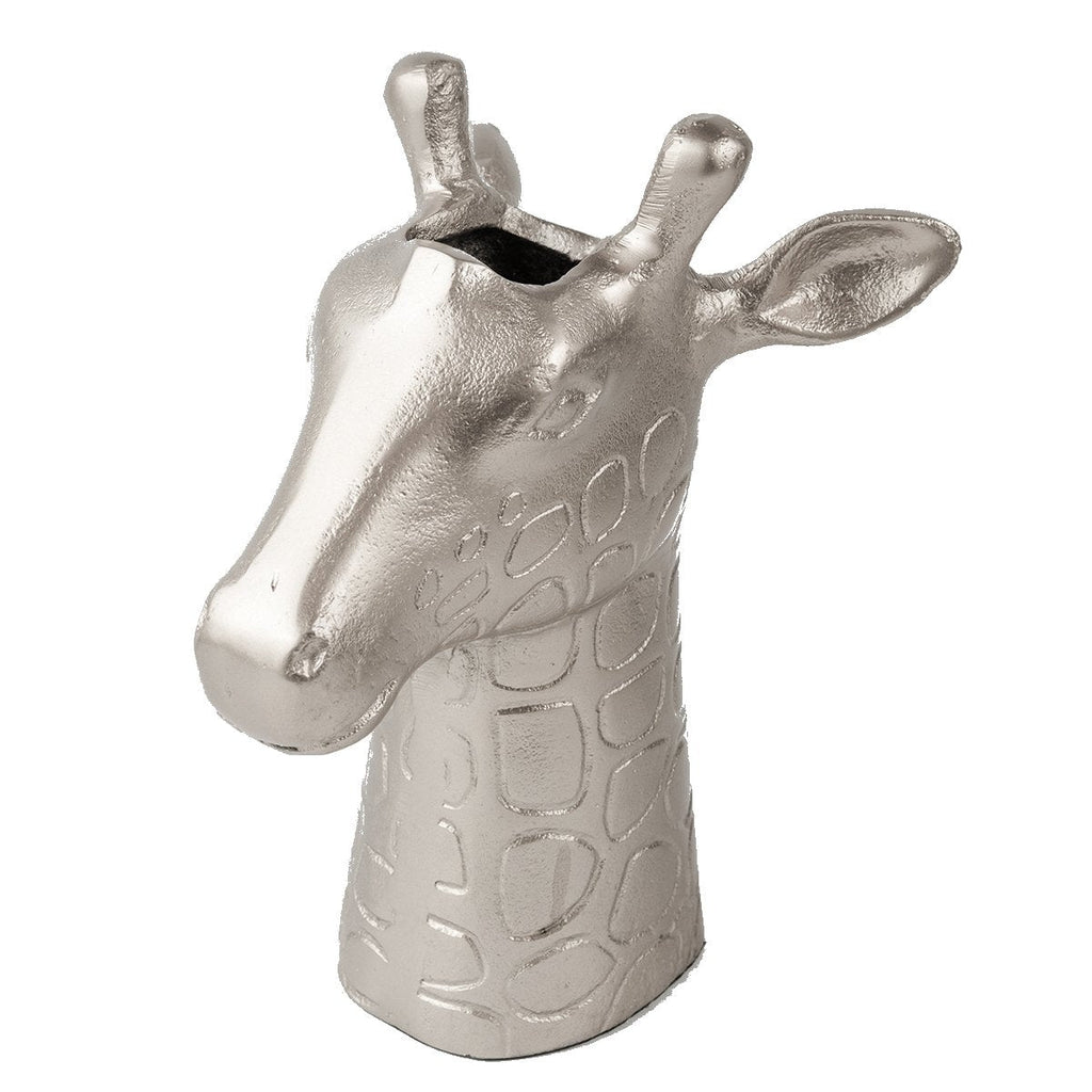 Vases Giraffe Vase Raw Nickel Aluminium
